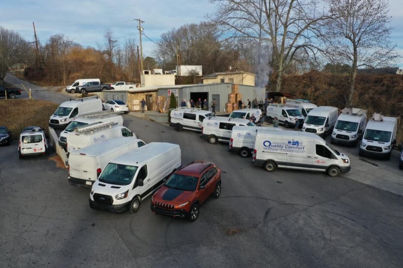 Steady Flame Fireplaces service fleet serving Western North Carolina